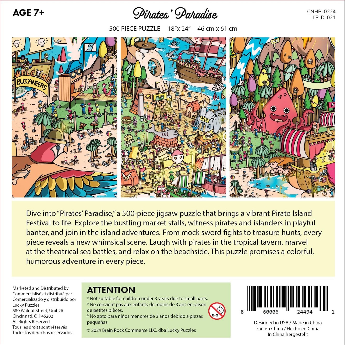 Lucky Puzzles 'Pirates' Paradise' - 500 Piece Puzzle