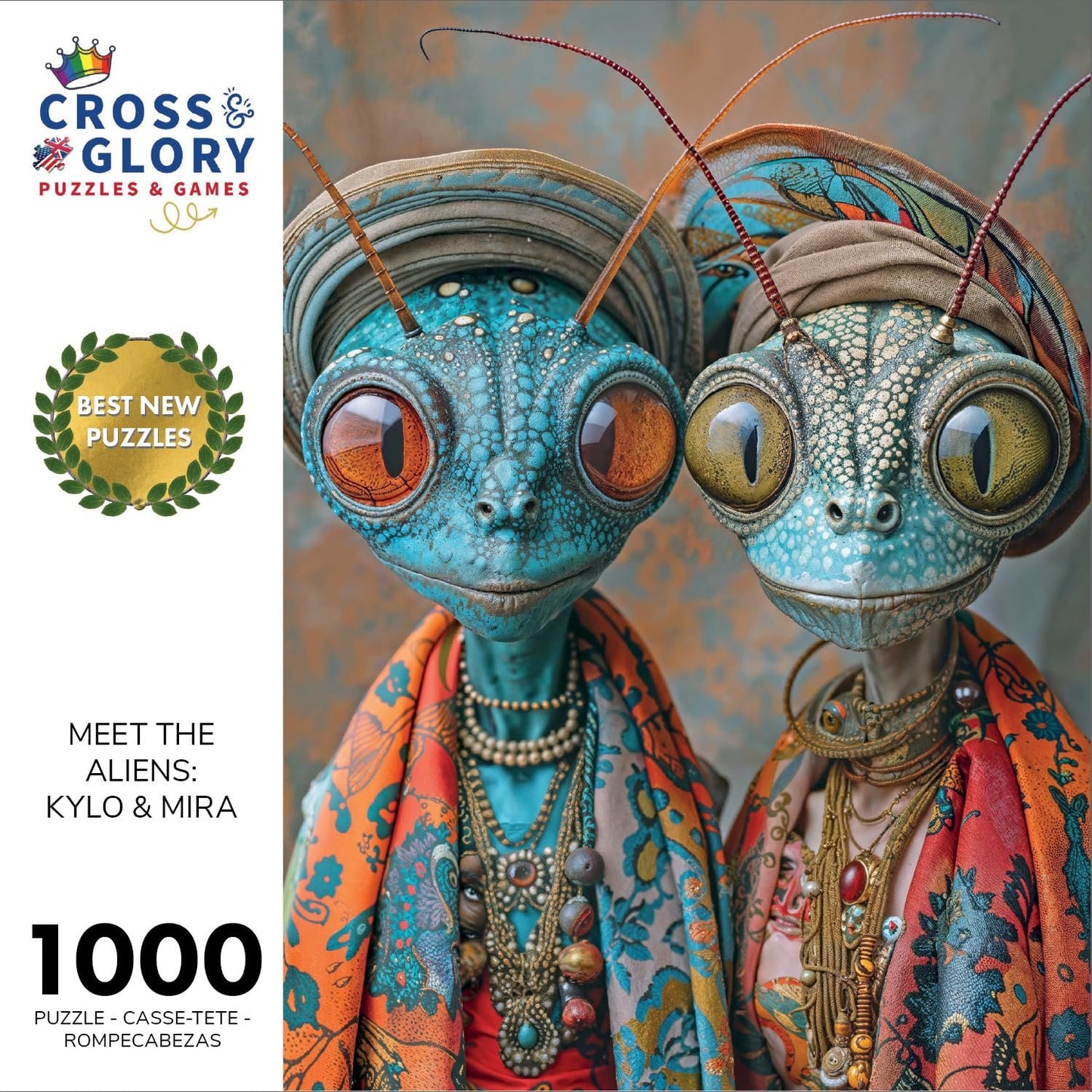 Cross & Glory - Meet The Aliens: Kylo and Mira - 1000 Piece Alien Jigsaw Puzzle | Sci-Fi Adventure | Perfect for Puzzle Enthusiasts