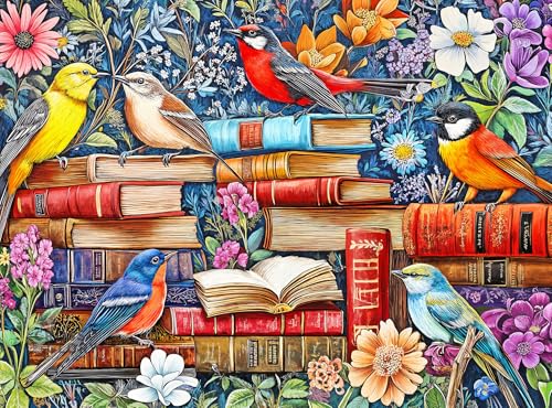 Cross & Glory - The Aviary Bloom Chronicles - 1000 Piece Jigsaw Puzzle for Adults | Stunning Bird and Floral Artwork | Challenging Puzzle for Adults | Eco-Friendly Materials