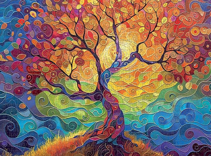 Arbre de vie vibrant - Puzzle 1000 pièces 