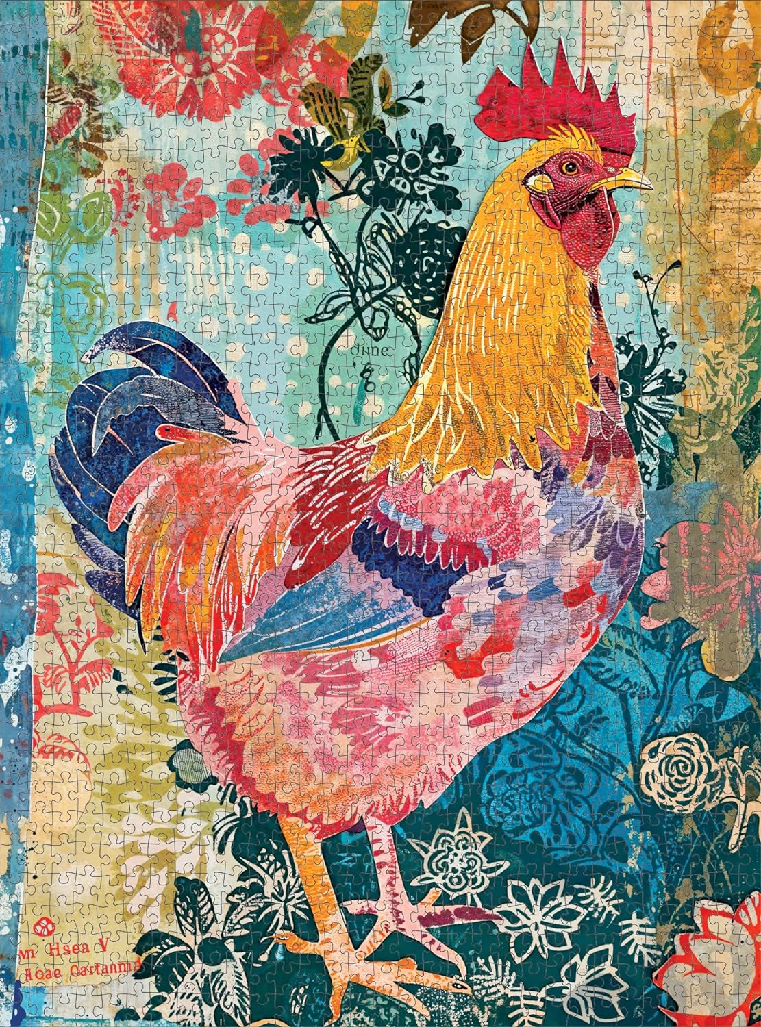 Key West Colorama : Coq sur Duval - Puzzle 1000 pièces