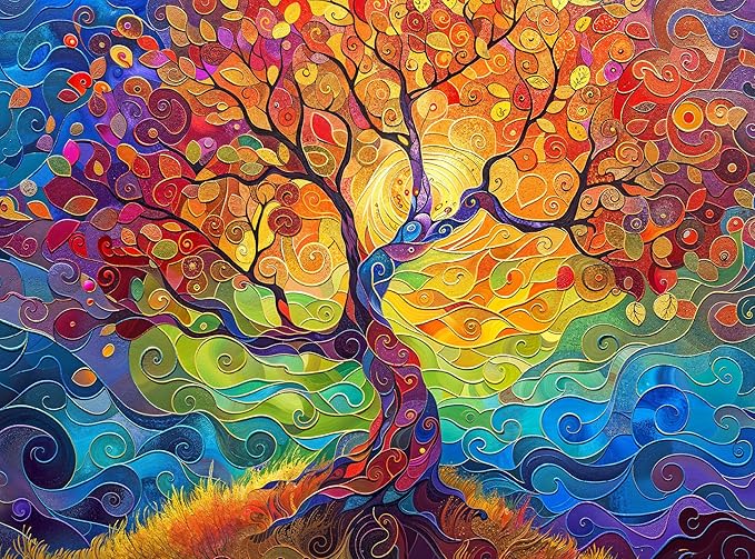 Arbre de vie vibrant - Puzzle 1000 pièces 