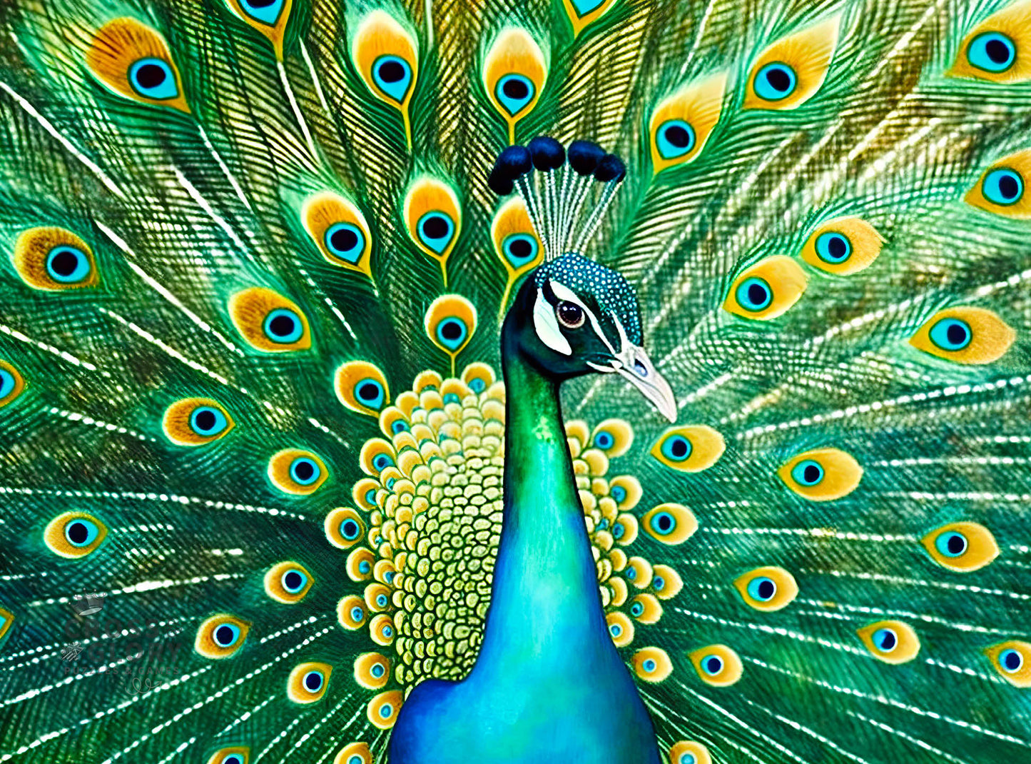 Peacock Puzzle – Emerald Peacock – 1000 Piece Jigsaw Puzzle