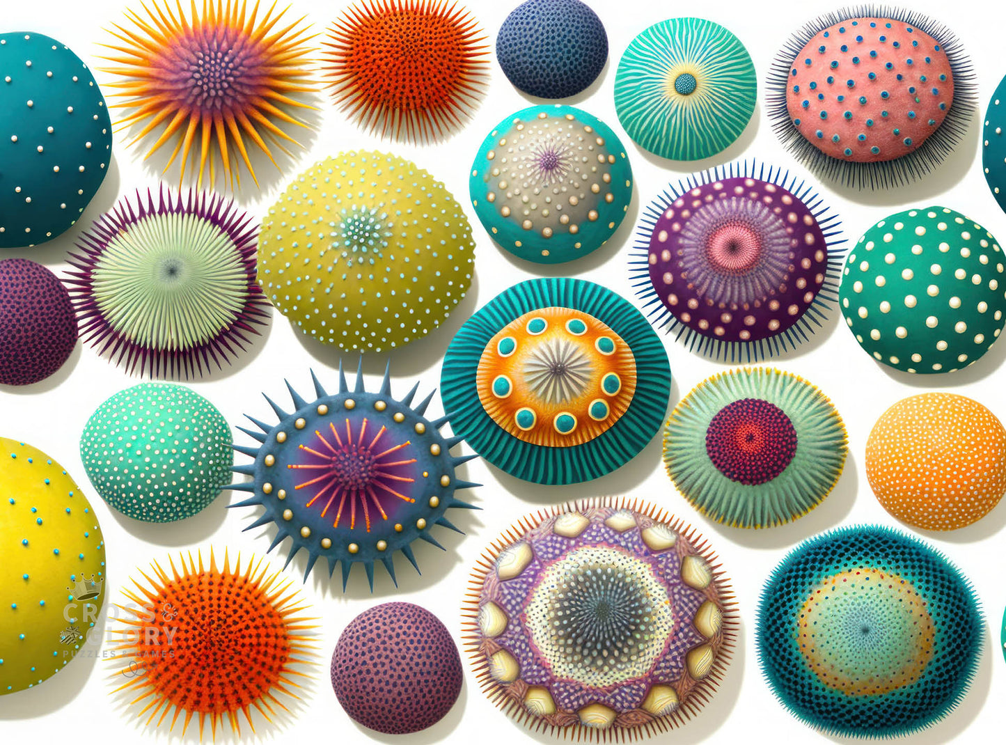 Coastal Puzzle – Colorful Sea Urchins – 1000 Piece Jigsaw Puzzle