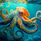 Octopus Puzzle – Deep Blue Octopus Odyssey – 500 Piece Jigsaw Puzzle