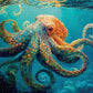 Octopus Puzzle – Deep Blue Octopus Odyssey – 500 Piece Jigsaw Puzzle