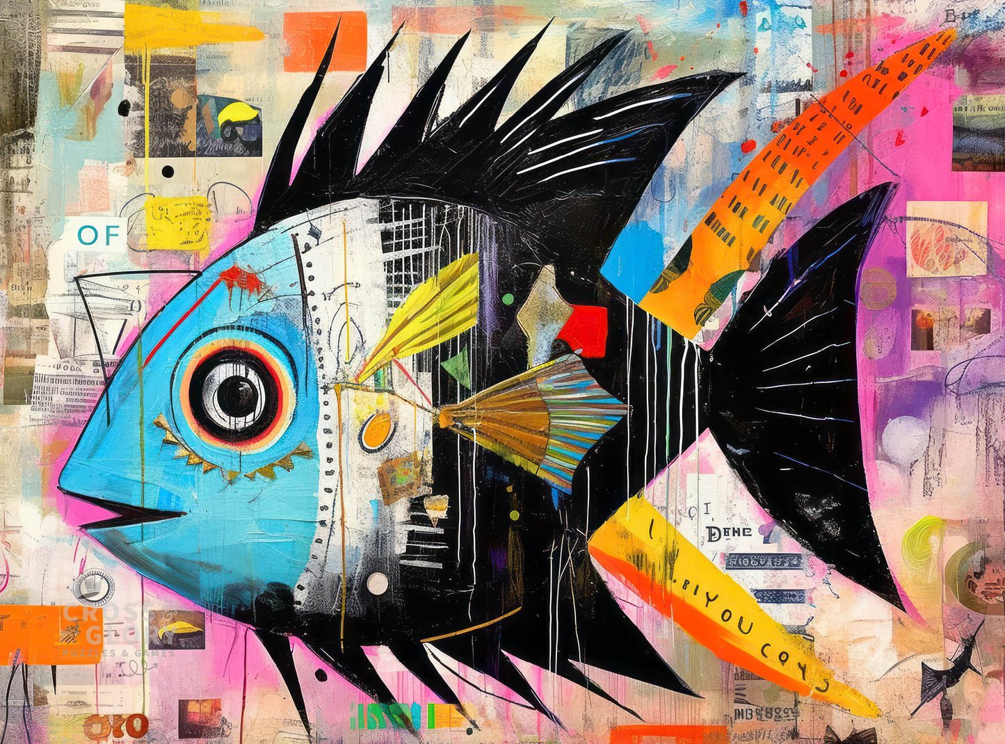 Ocean Puzzle – Angelfish Abstract – 1000 Piece Jigsaw Puzzle