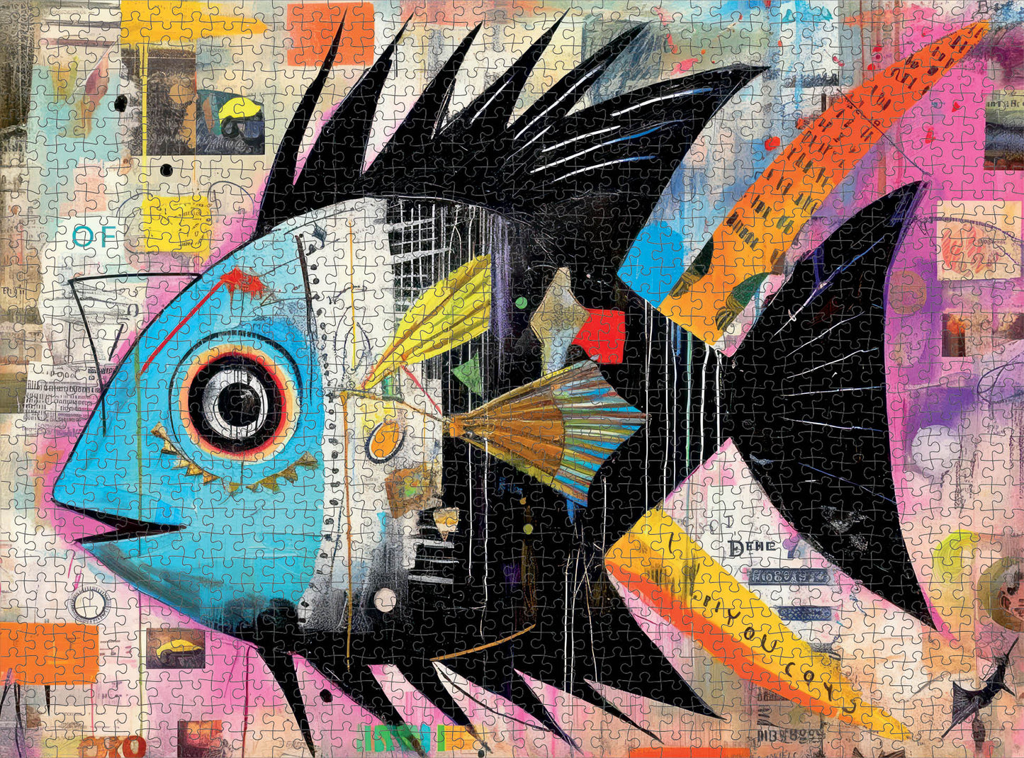 Ocean Puzzle – Angelfish Abstract – 1000 Piece Jigsaw Puzzle