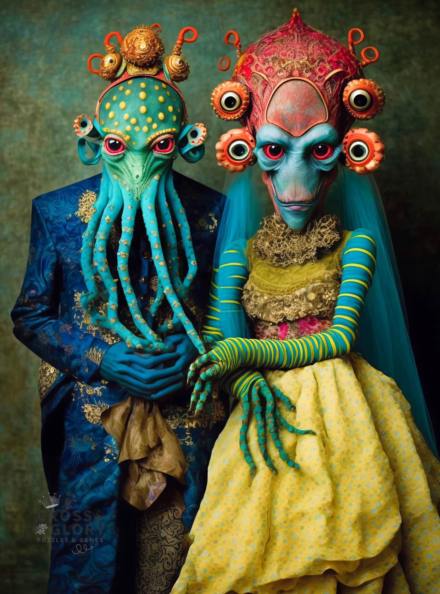 Space Puzzle – Meet the Aliens: Xantara and Nykara – 1000 Piece Jigsaw Puzzle