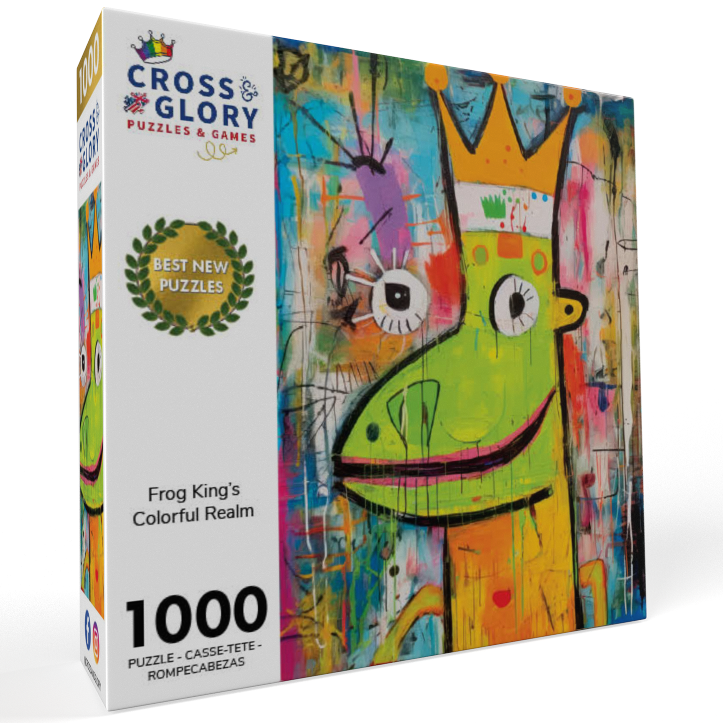 Le Royaume coloré du Roi Grenouille - Puzzle 1000 pièces