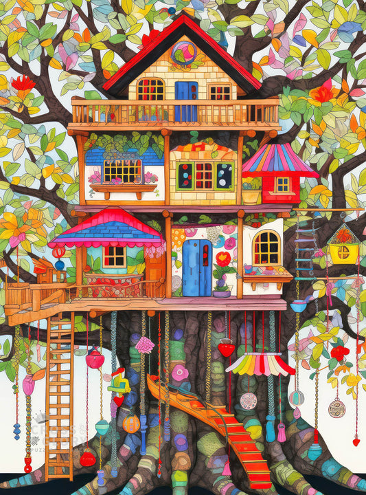 Treehouse Puzzle – Fantastical Treehouse Escape – 500 Piece Jigsaw Puzzle
