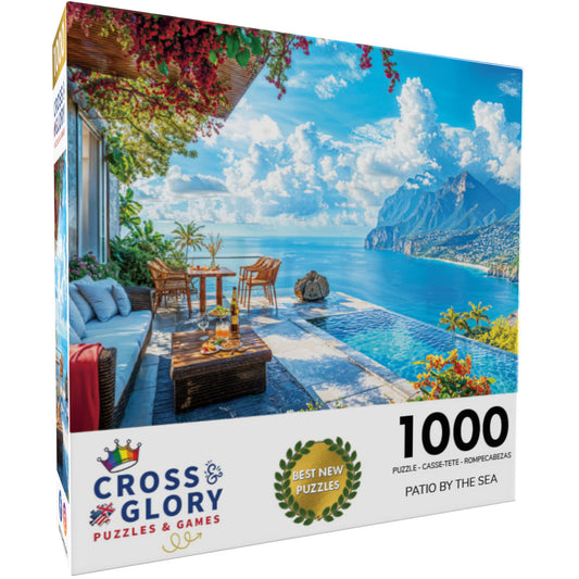 Coastal Puzzle – Patio by the Sea – 1000 Piece Jigsaw Puzzle