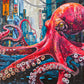 Octopus Puzzle – Octopus City: Neon Overlord – 1000 Piece Jigsaw Puzzle