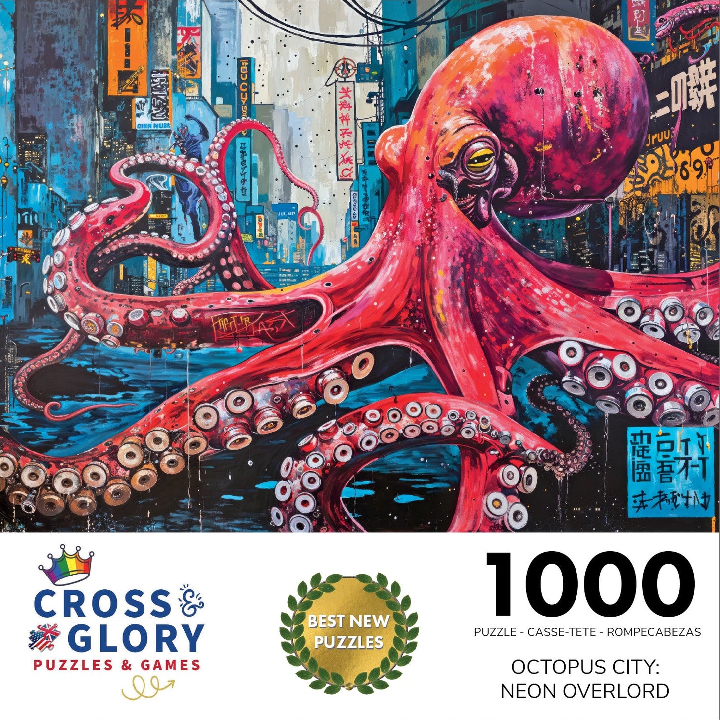 Octopus City : Neon Overlord - Puzzle 1000 pièces