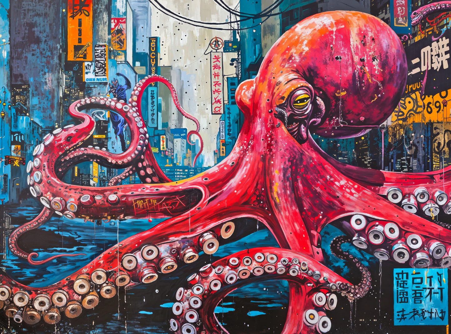 Octopus City : Neon Overlord - Puzzle 1000 pièces
