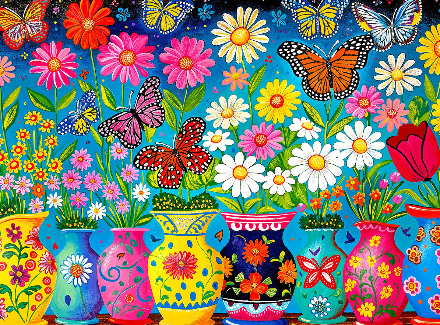 Papillons en fleurs - Puzzle 1000 pièces