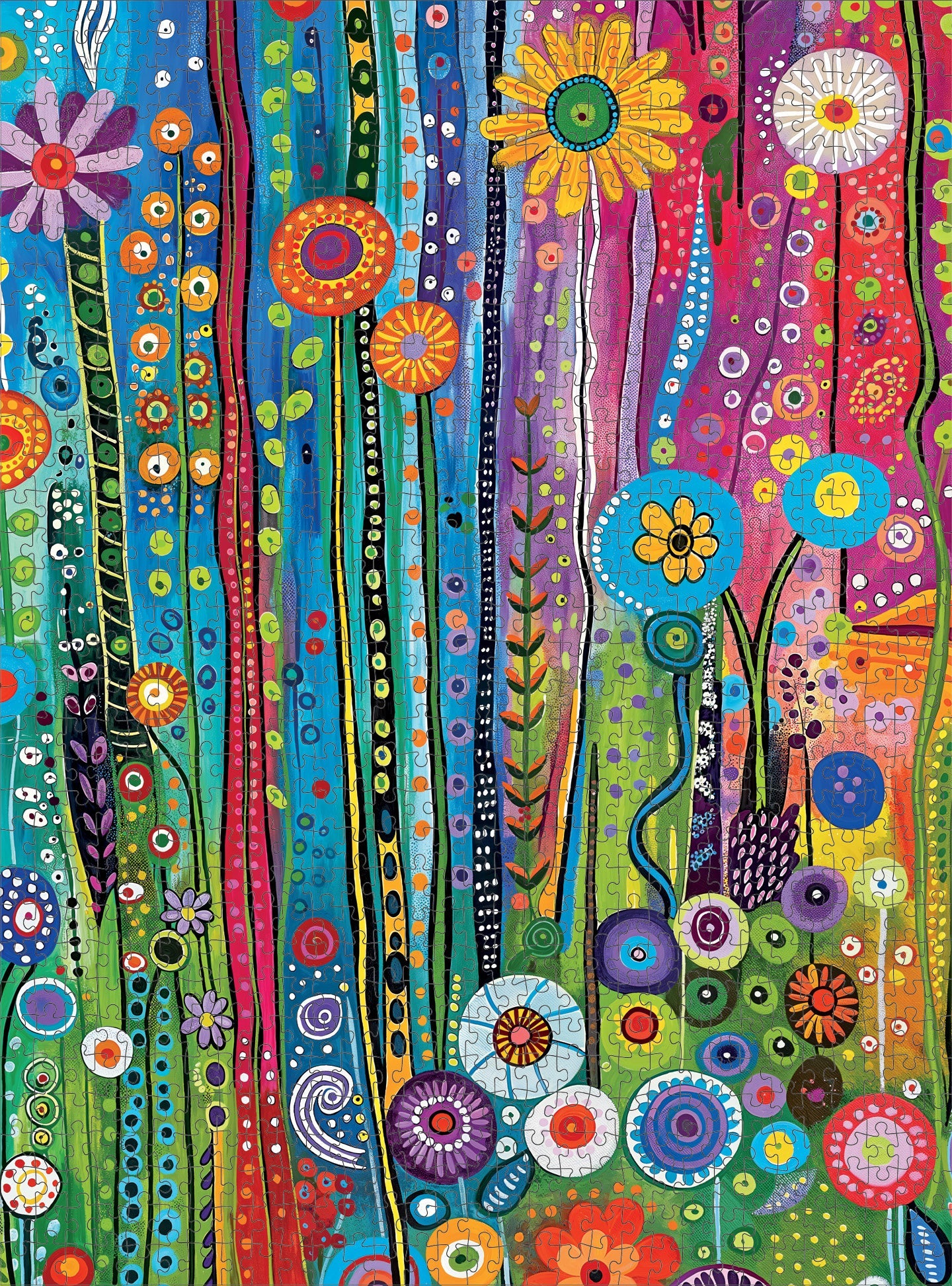 Rues de Daisy et ciels arc-en-ciel - Puzzle 1000 pièces