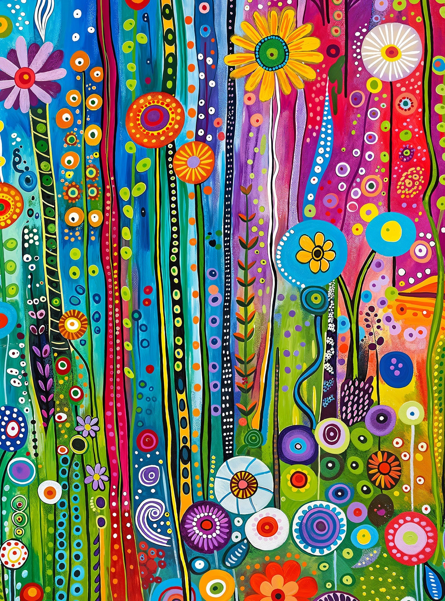Rues de Daisy et ciels arc-en-ciel - Puzzle 1000 pièces
