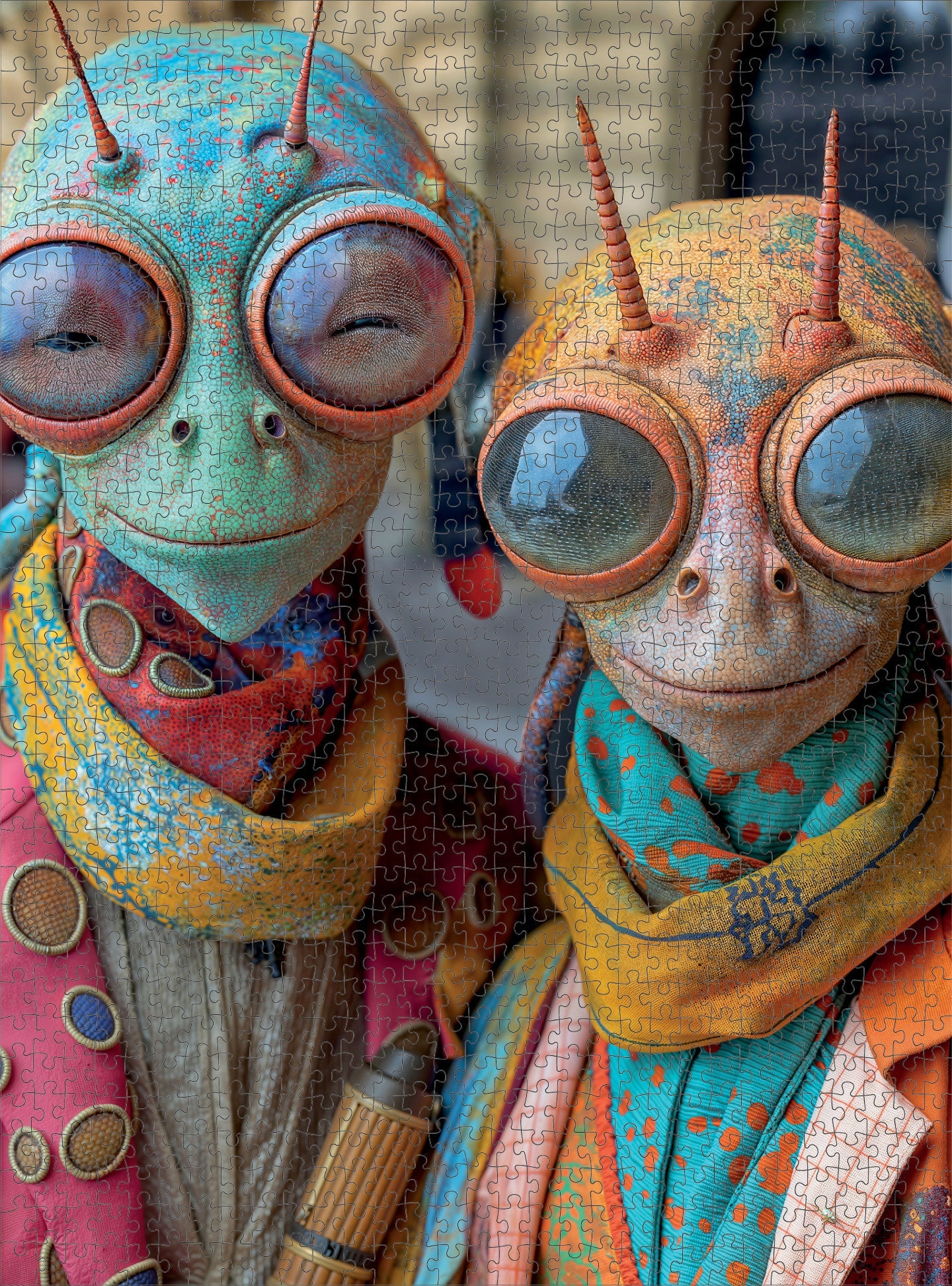 Rencontrez les extraterrestres : Elara et Nox - Puzzle 1 000 pièces
