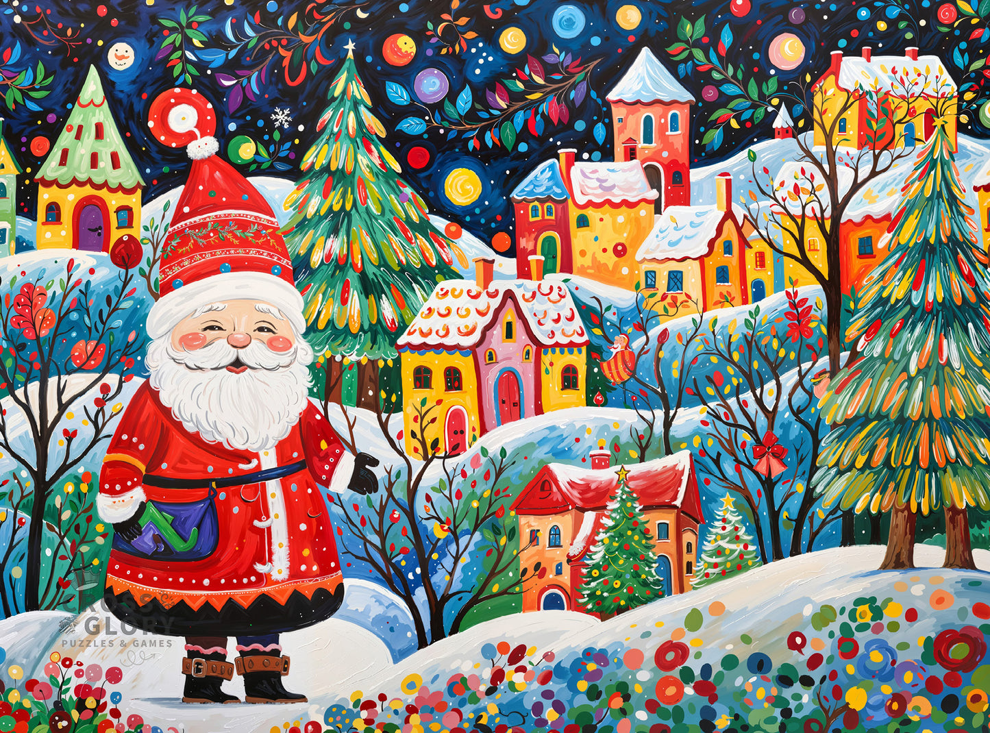 Christmas Puzzle – Santa's Yuletide Village – 1000 Piece Jigsaw Puzzle