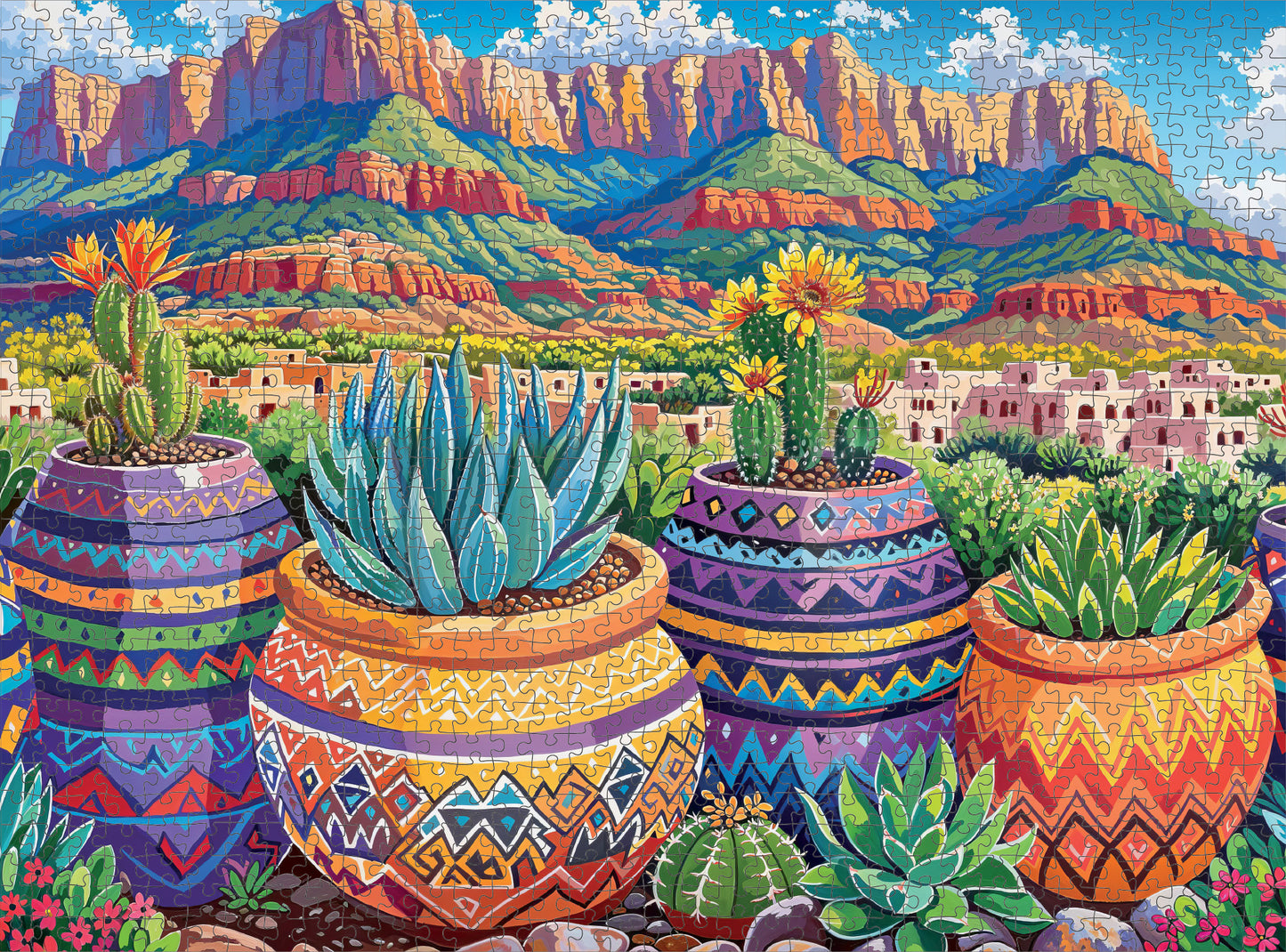 Mesa Verde Puzzle – Mesa Verde Succulent Sunset – 1000 Piece Jigsaw Puzzle