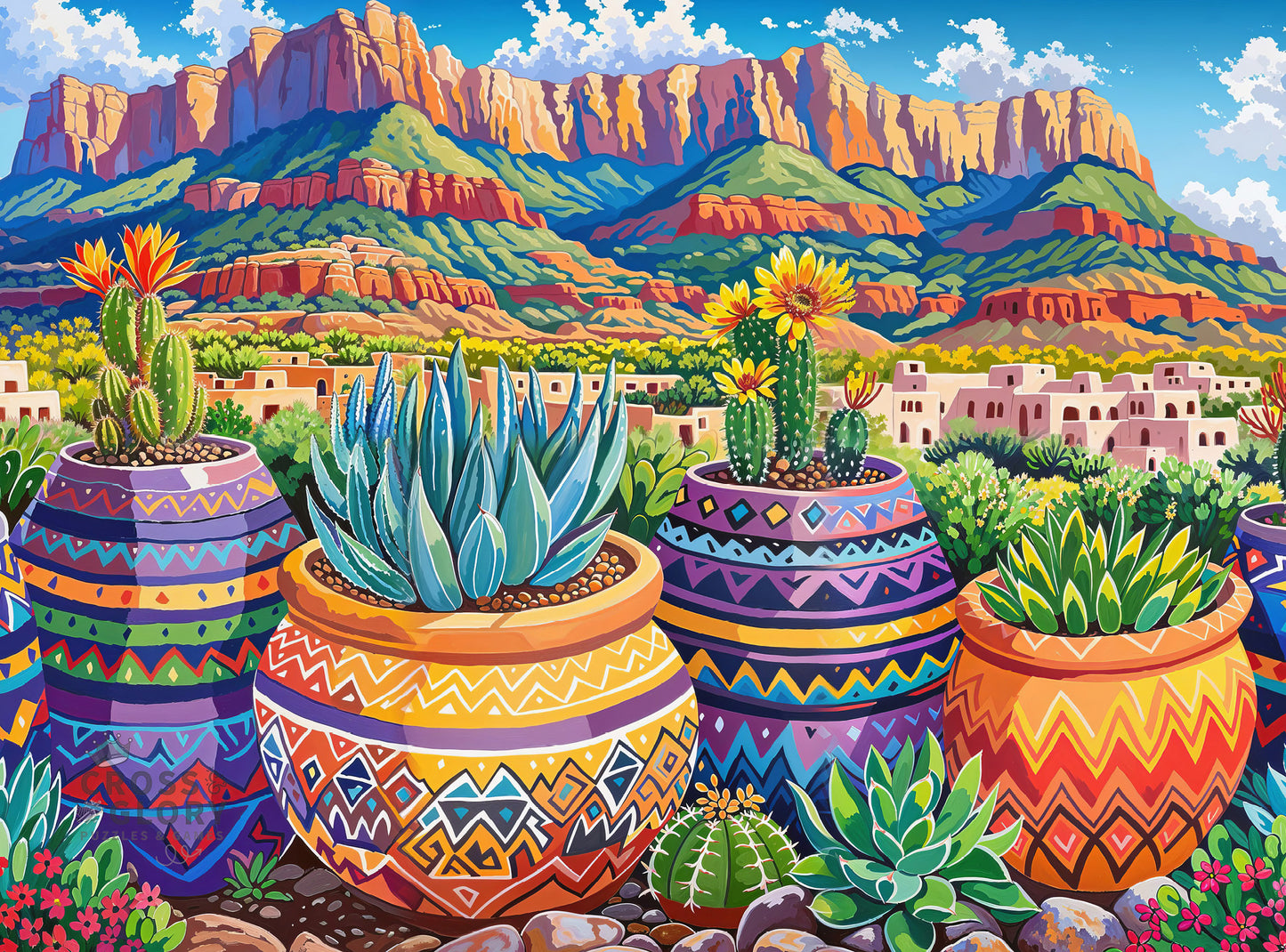 Mesa Verde Puzzle – Mesa Verde Succulent Sunset – 1000 Piece Jigsaw Puzzle