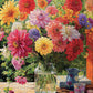 Dahlia Puzzle – Rainbow Dahlia Delight – 1000 Piece Jigsaw Puzzle