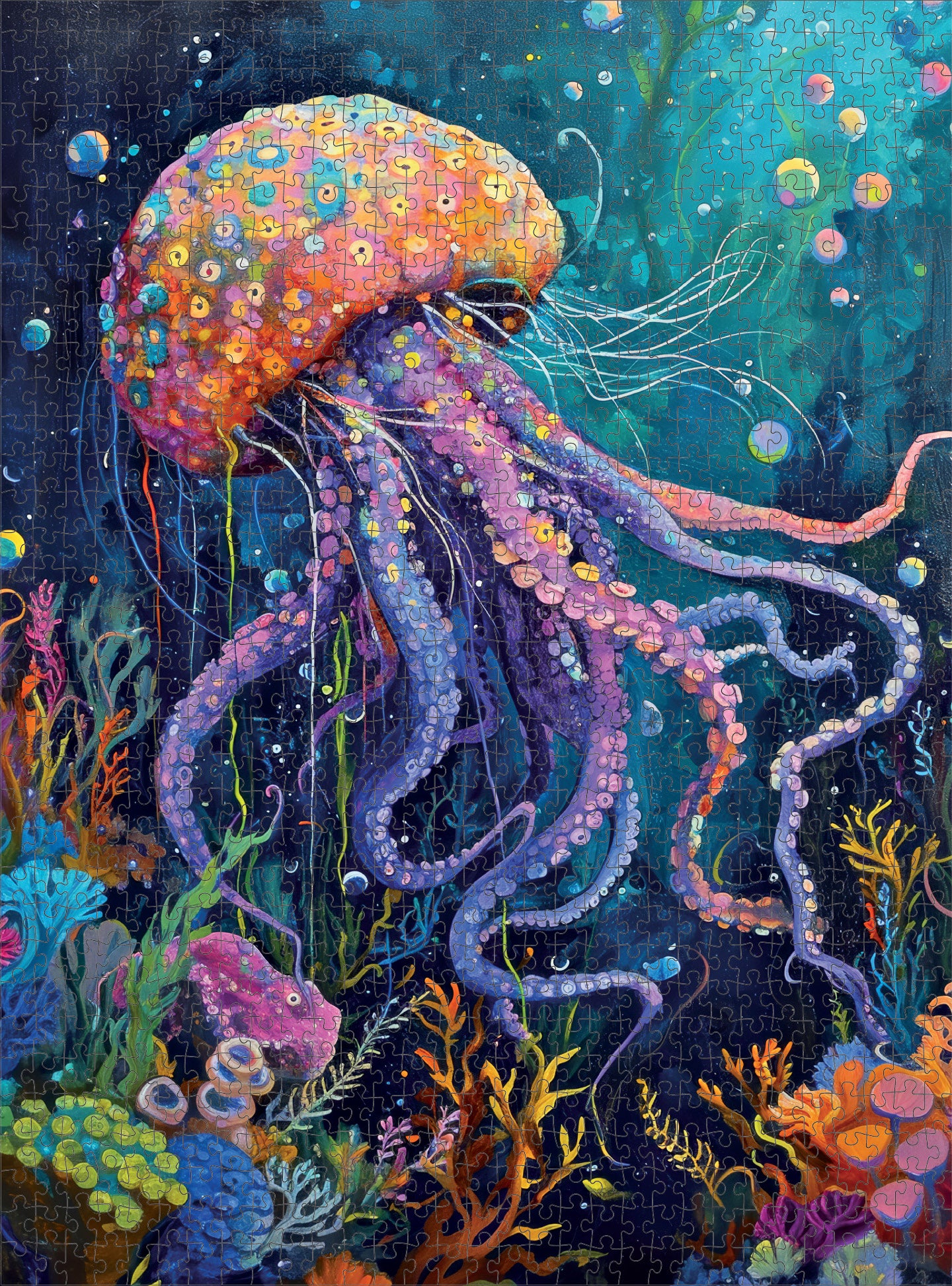 Jellyfish Puzzle – Ocean's Opus: The Majestic Medusa – 1000 Piece Jigsaw Puzzle