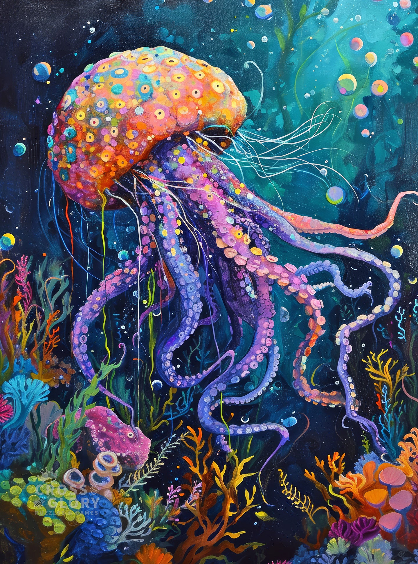 Jellyfish Puzzle – Ocean's Opus: The Majestic Medusa – 1000 Piece Jigsaw Puzzle