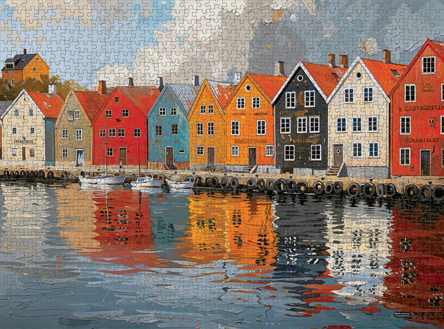 Norway Jigsaw Puzzle – Fjord Facades: Norway's Water's Edge – 1000 Piece Puzzle