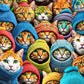 Cat Puzzle – Whiskered World: A Kitty Kaleidoscope – 1000 Piece Jigsaw Puzzle