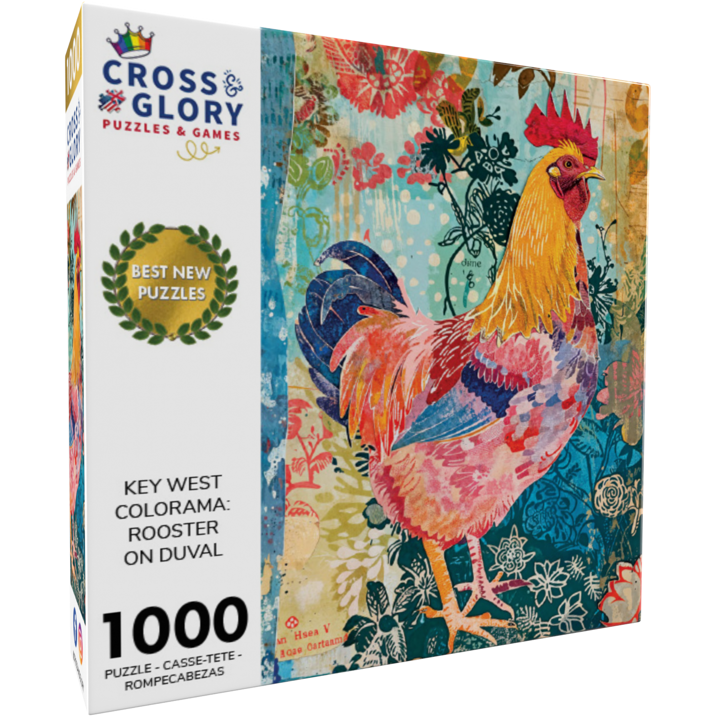 Key West Colorama : Coq sur Duval - Puzzle 1000 pièces