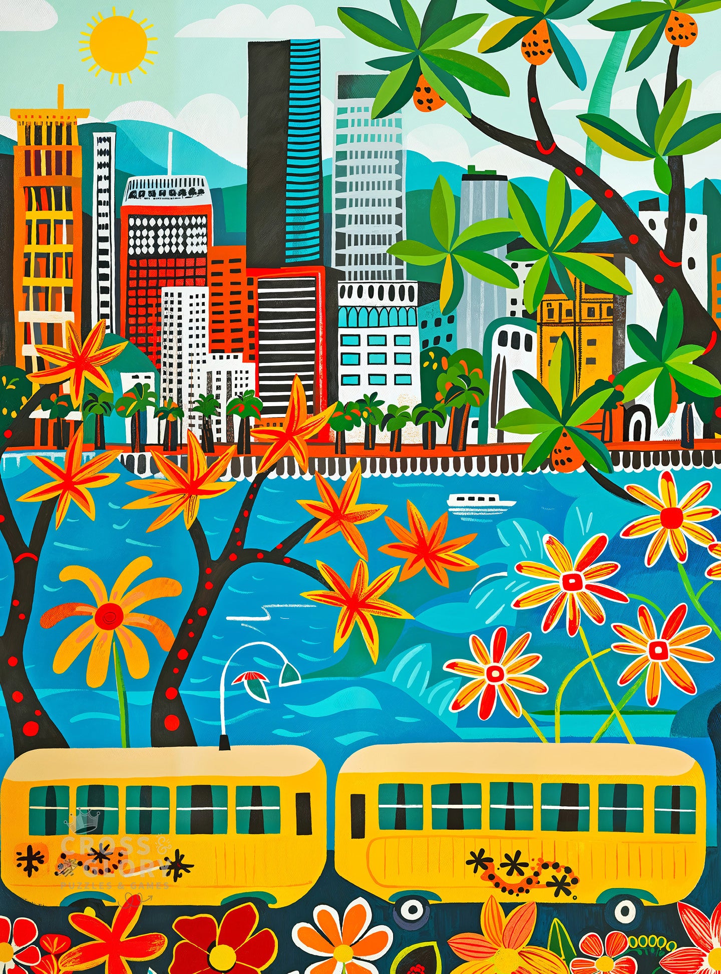 Hawaii Jigsaw Puzzle – Golden Shores of Waikiki – 1000 Piece Puzzle