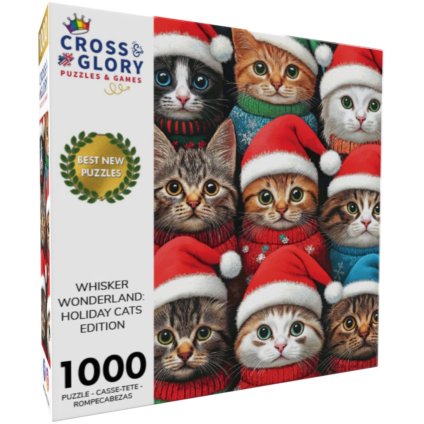 Whisker Wonderland: Holiday Cats Edition - 1000 Piece Jigsaw Puzzle