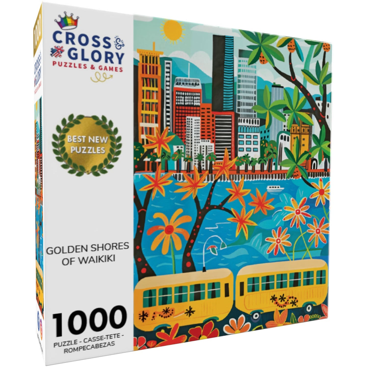 Golden Shores of Waikiki - 1000 Piece Jigsaw Puzzle