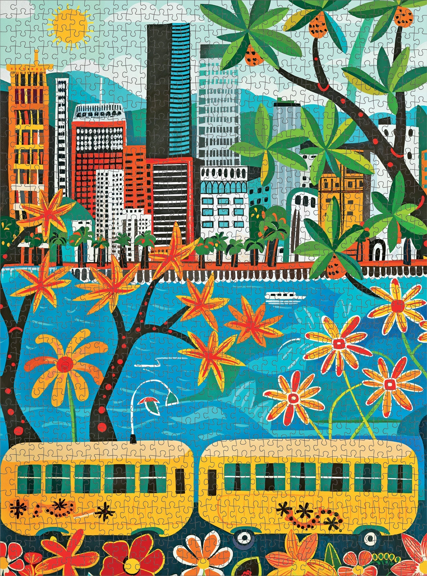 Golden Shores of Waikiki - 1000 Piece Jigsaw Puzzle