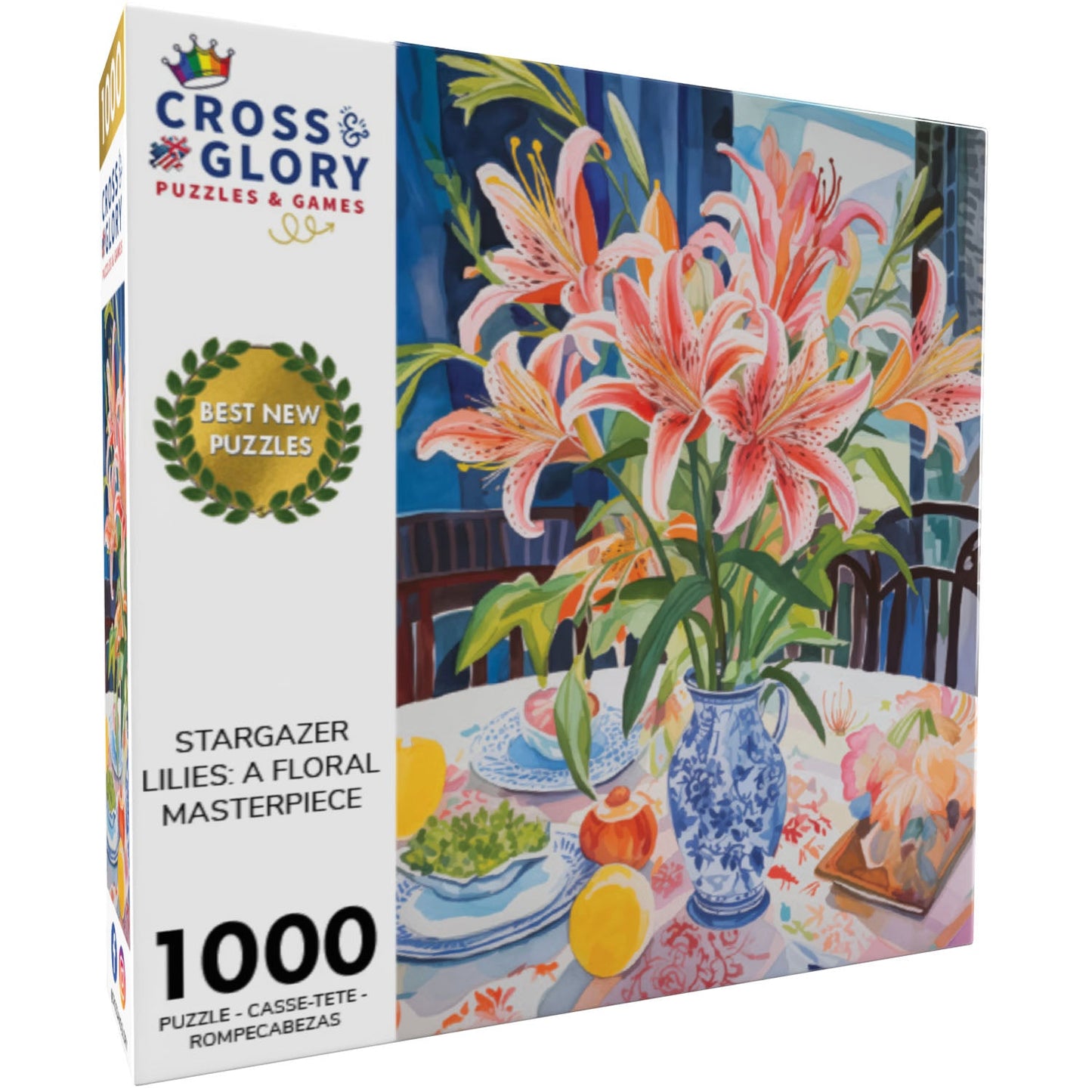 Stargazer Lilies: A Floral Masterpiece - 1000 Piece Jigsaw Puzzle