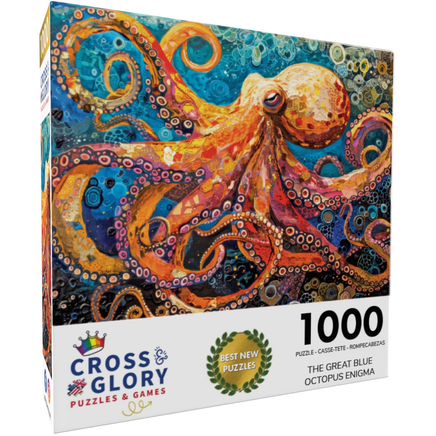 The Great Blue Octopus Enigma - 1000 Piece Jigsaw Puzzle