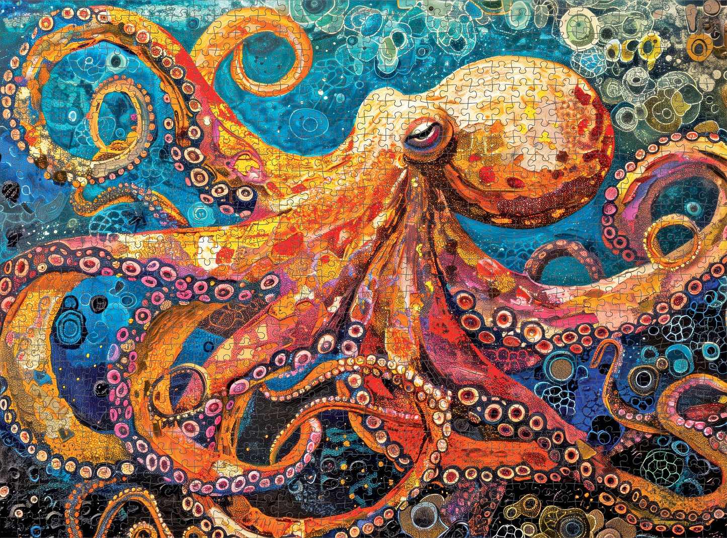 The Great Blue Octopus Enigma - 1000 Piece Jigsaw Puzzle