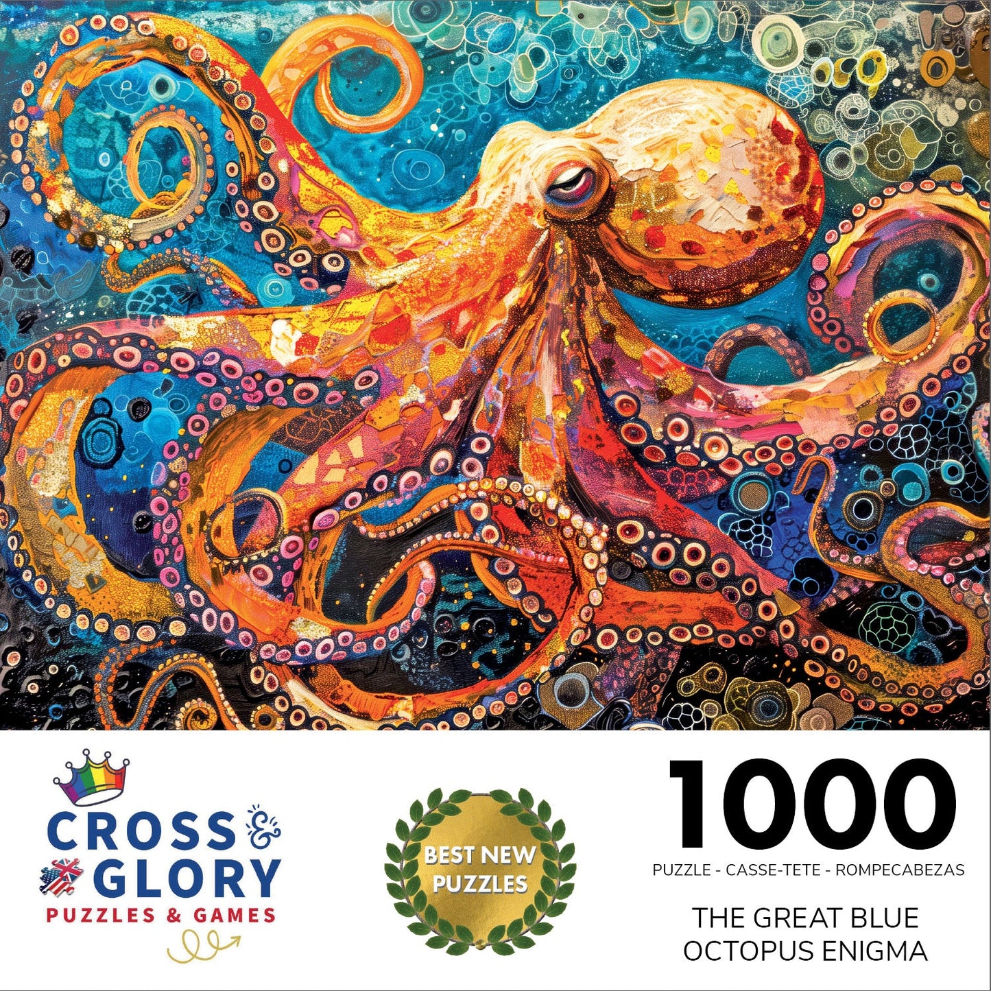 The Great Blue Octopus Enigma - 1000 Piece Jigsaw Puzzle