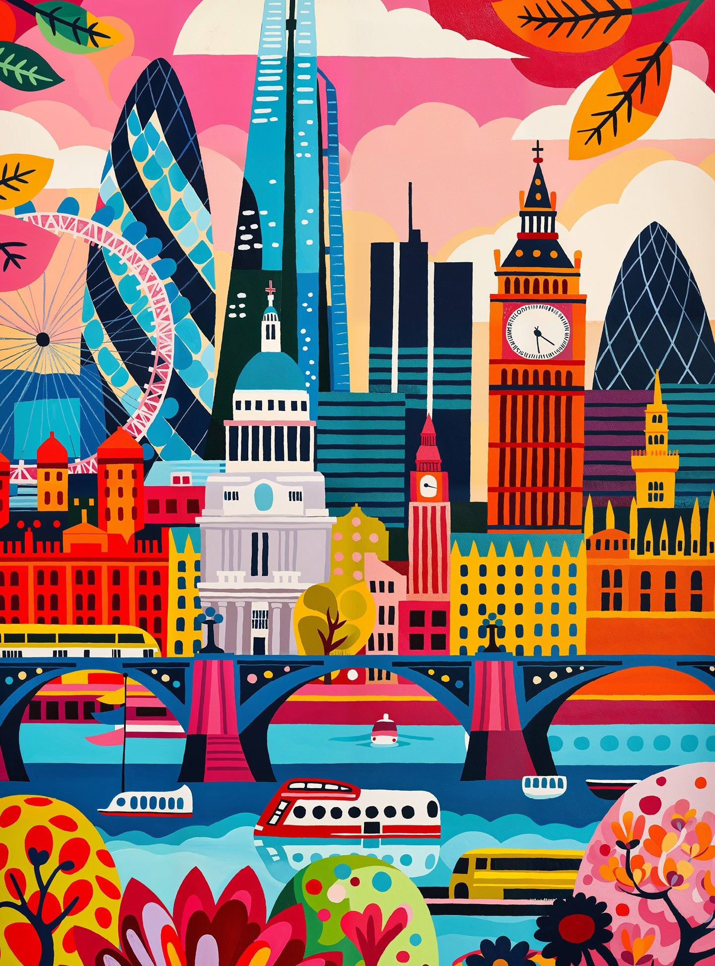 Colorful London - 1000 Piece Jigsaw Puzzle