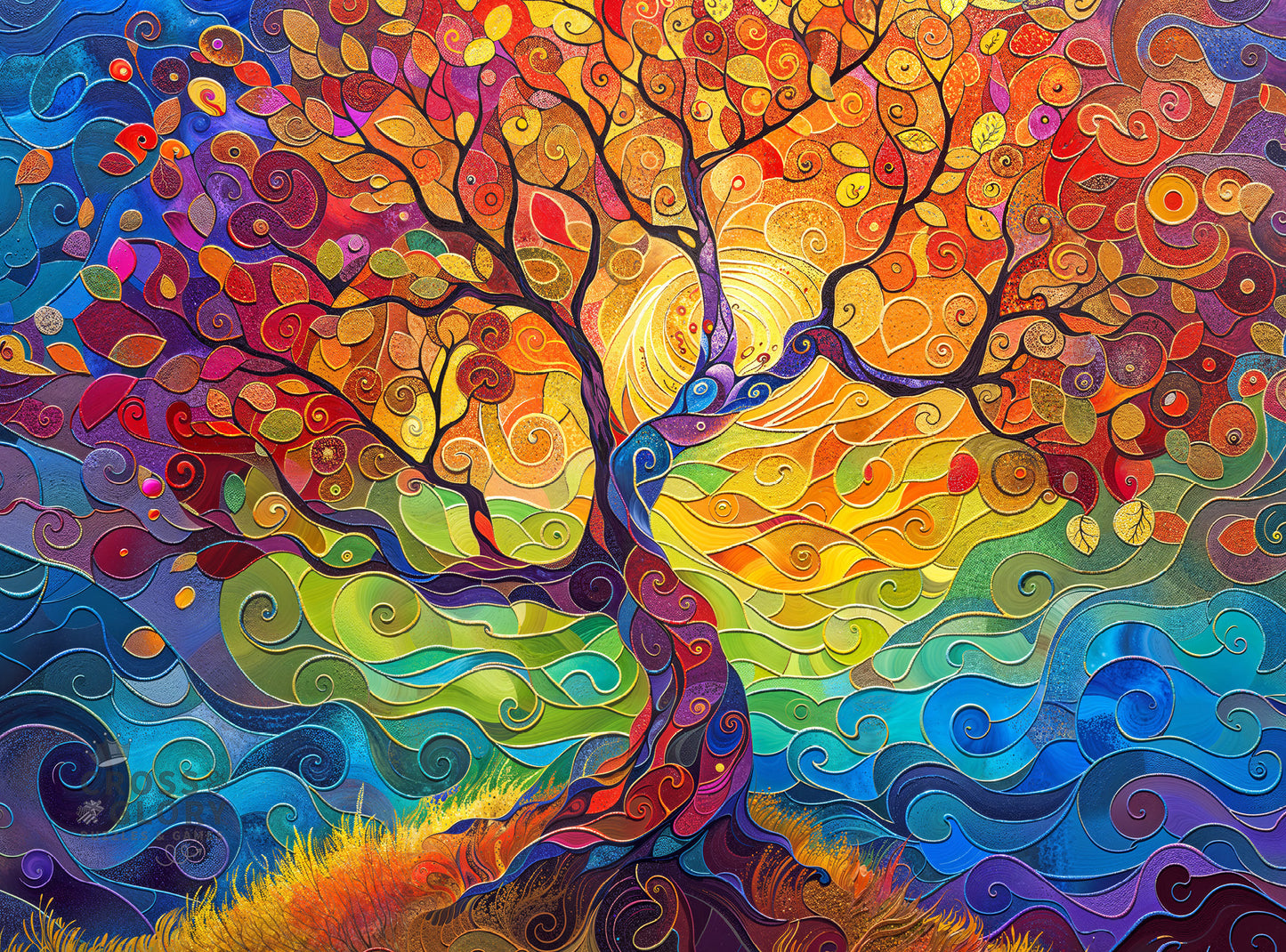 Tree of Life Puzzle – Vibrant Tree of Life – 1000 Piece Jigsaw Puzzle