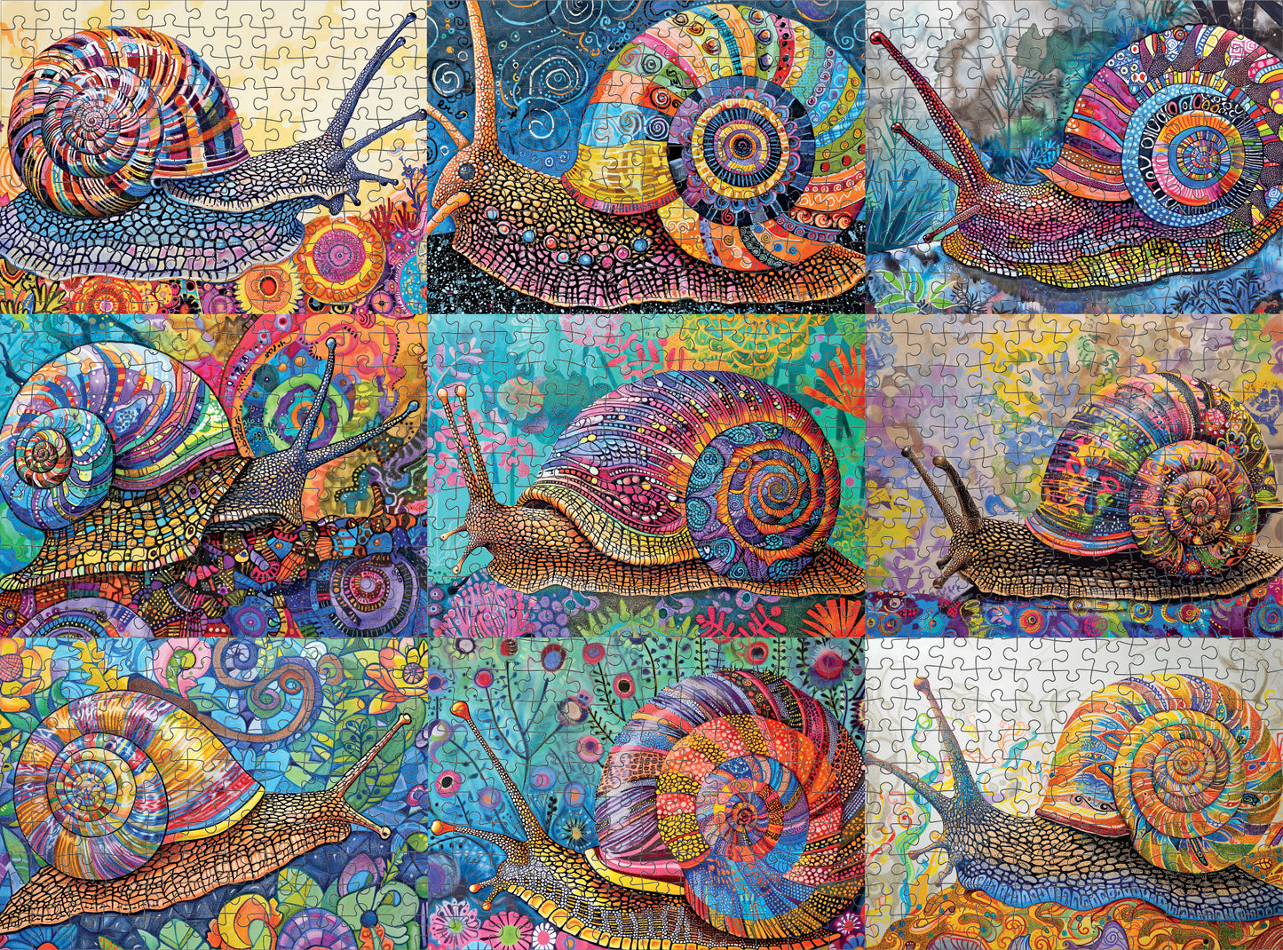 Animal Puzzle – The Snail Parade – 1000 Piece Jigsaw Puzzle