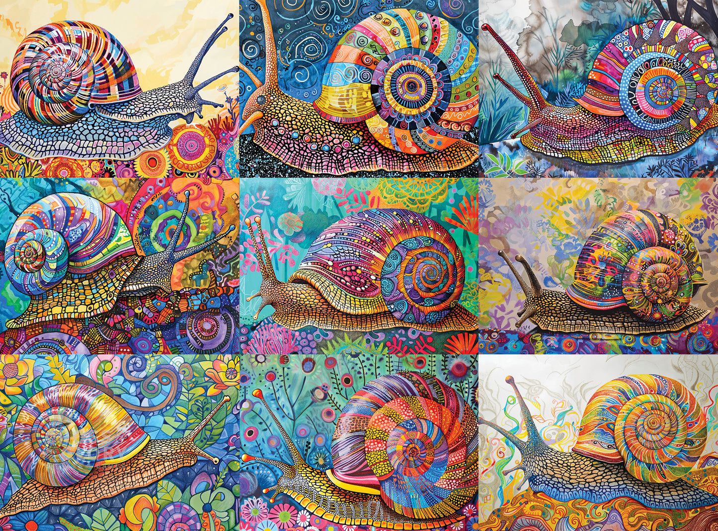 Animal Puzzle – The Snail Parade – 1000 Piece Jigsaw Puzzle