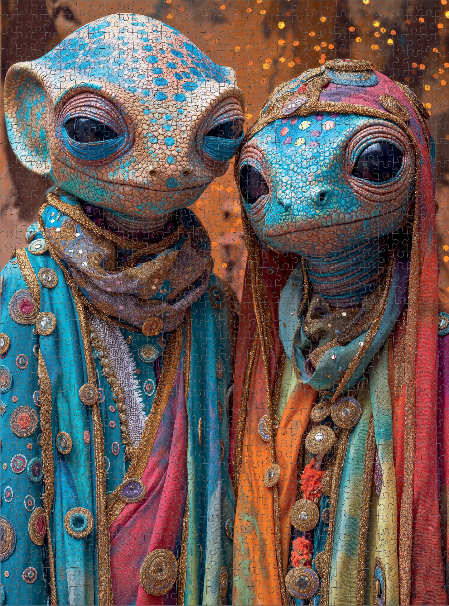 Space Puzzle – Meet The Aliens: Luma & Kairo – 1000 Piece Jigsaw Puzzle