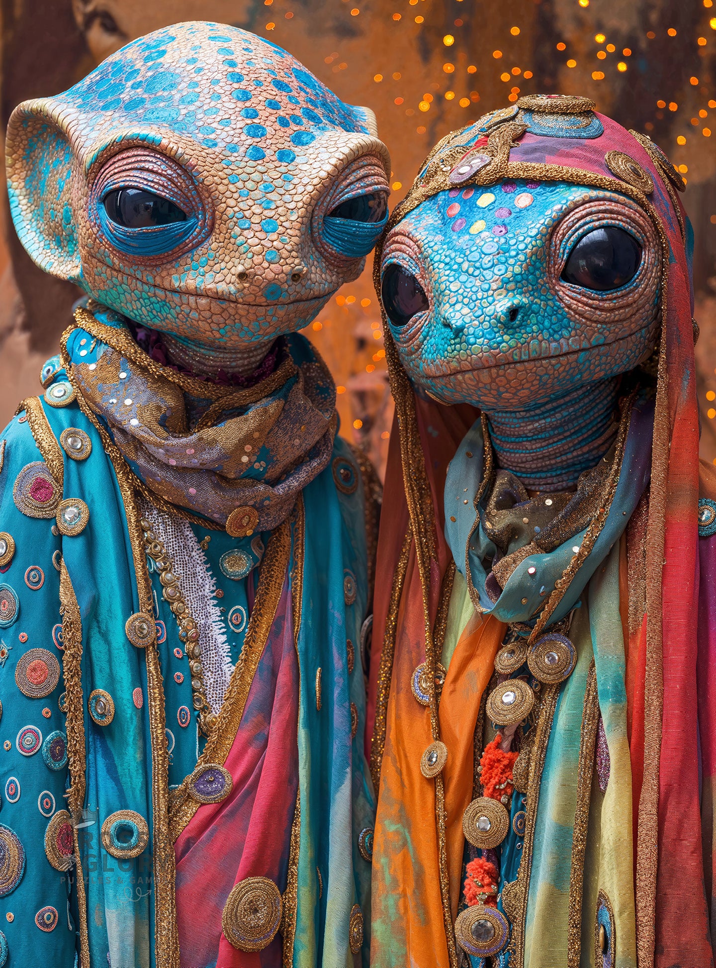 Space Puzzle – Meet The Aliens: Luma & Kairo – 1000 Piece Jigsaw Puzzle