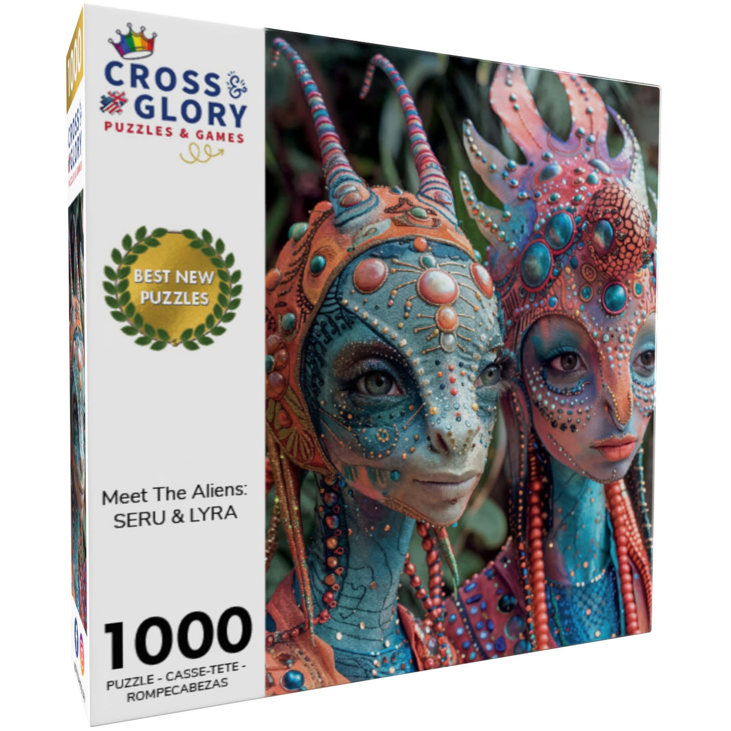 Space Puzzle – Meet The Aliens: Seru & Lyra – 1000 Piece Jigsaw Puzzle