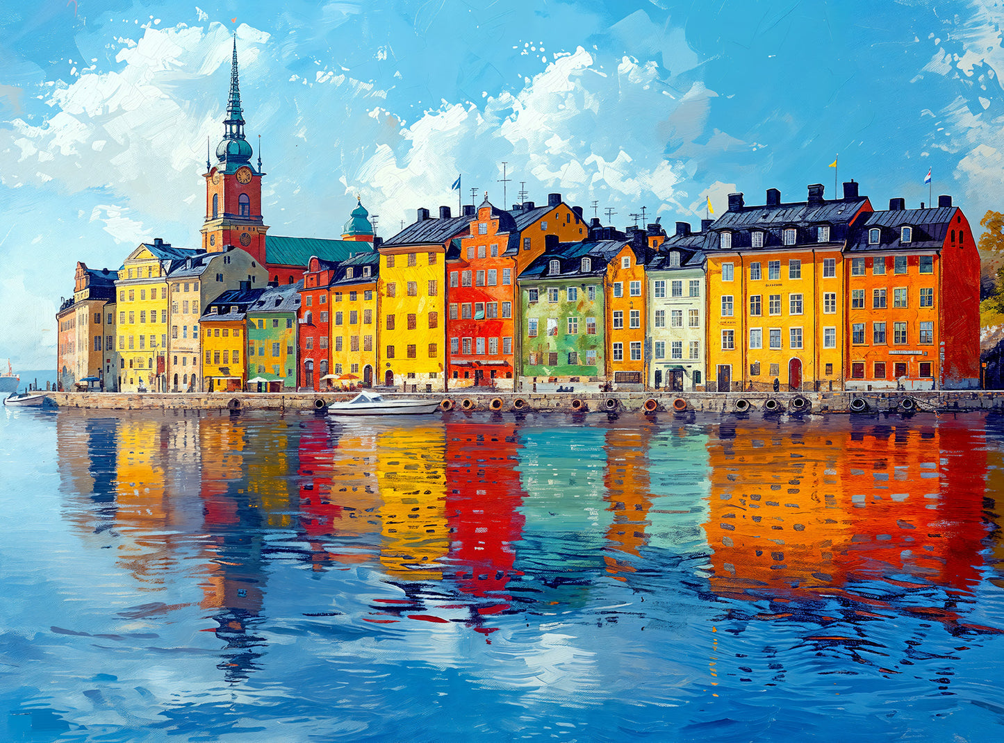 The Harbor That Remembered Color - 1000 Piece Jigsaw Puzzle