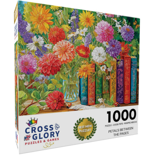 Flower Puzzle – Petals Between the Pages – 1000 Piece Jigsaw Puzzle