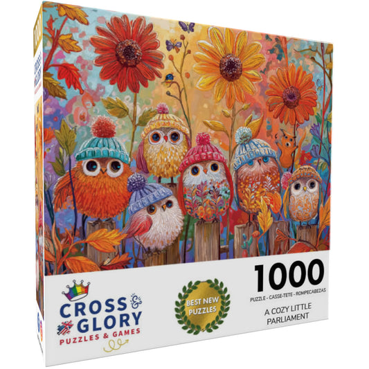 Bird Puzzle – A Cozy Little Parliament – 1000 Piece Jigsaw Puzzle